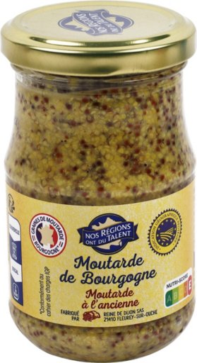 Moutarde à l'ancienne aux graines et au vin blanc AOP de Bourgogne - 200 g - NOS REGIONS ONT DU TALENT