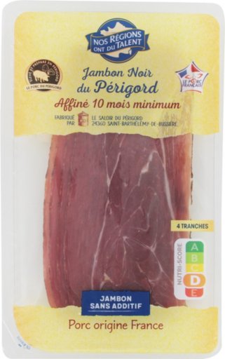 Jambon du Périgord 4 tranches - 100 g - NOS REGIONS ONT DU TALENT