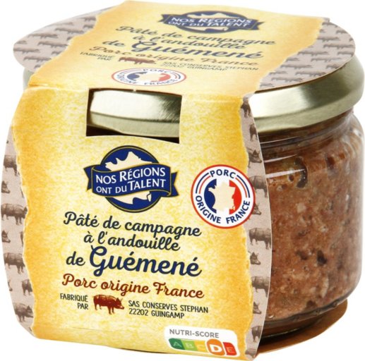 Pâté campagne andouille - 180 g - NOS REGIONS ONT DU TALENT