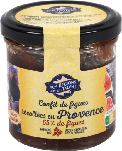 Confit de figues récoltées en Provence - 150 g - NOS REGIONS ONT DU TALENT