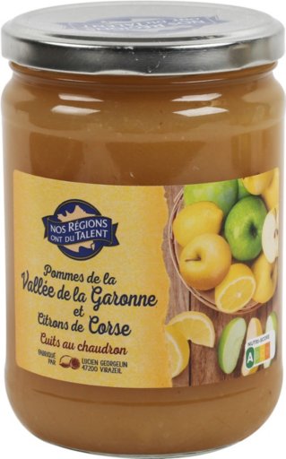 Dessert de pommes et citrons - 570 g - NOS REGIONS ONT DU TALENT