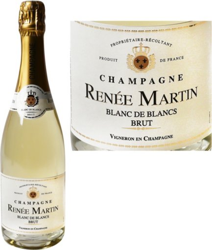 Champagne Brut blanc de blancs Renée Martin - 75 cl - NOS VIGNERONS ONT DU TALENT