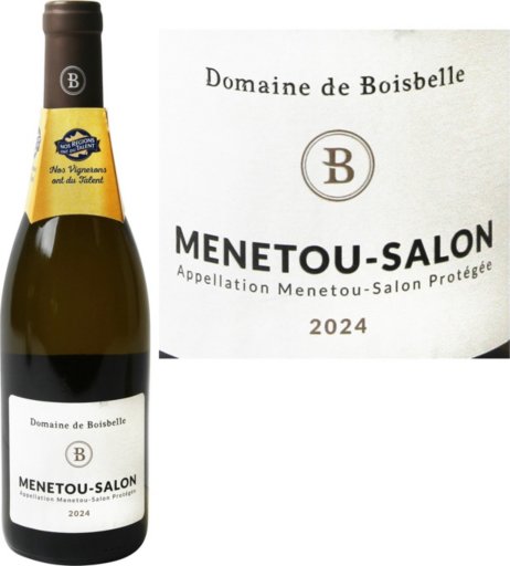Vin Blanc Vallee de la Loire Menetou Salon blanc Domaine Boisbel AOP- 75 cl - NOS VIGNERONS ONT DU TALENT