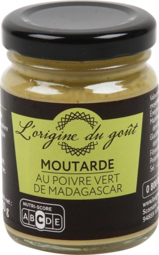 Moutarde au poivre vert de Madagascar - 100 g - L'ORIGINE DU GOUT