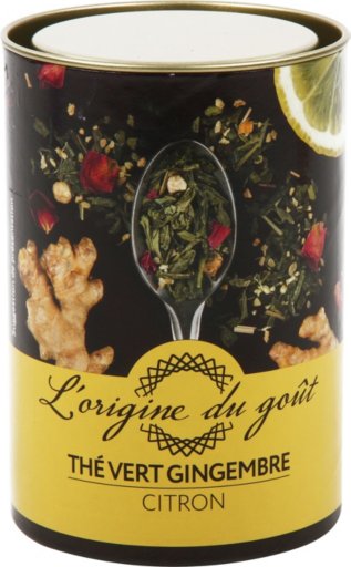 Thé vert citron gingembre - 80 g - L'ORIGINE DU GOUT