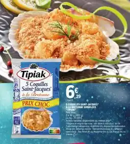 5 COQUILLES SAINT-JACQUES* À LA BRETONNE SURGELÉES TIPIAK