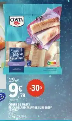 Cœurs de filets de cabillaud sauvage surgelés 'Costa'