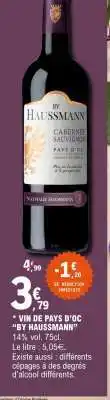 Vin de Pays d'Oc 'By Haussmann'