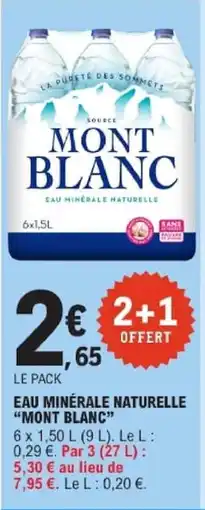 Eau minérale naturelle mont blanc