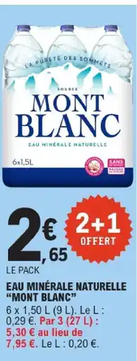 Mont blanc eau minérale naturelle