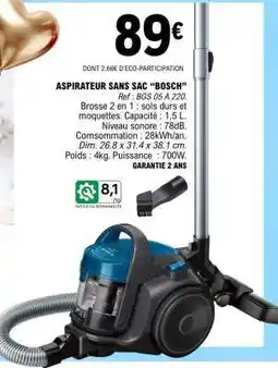 ASPIRATEUR SANS SAC BOSCH