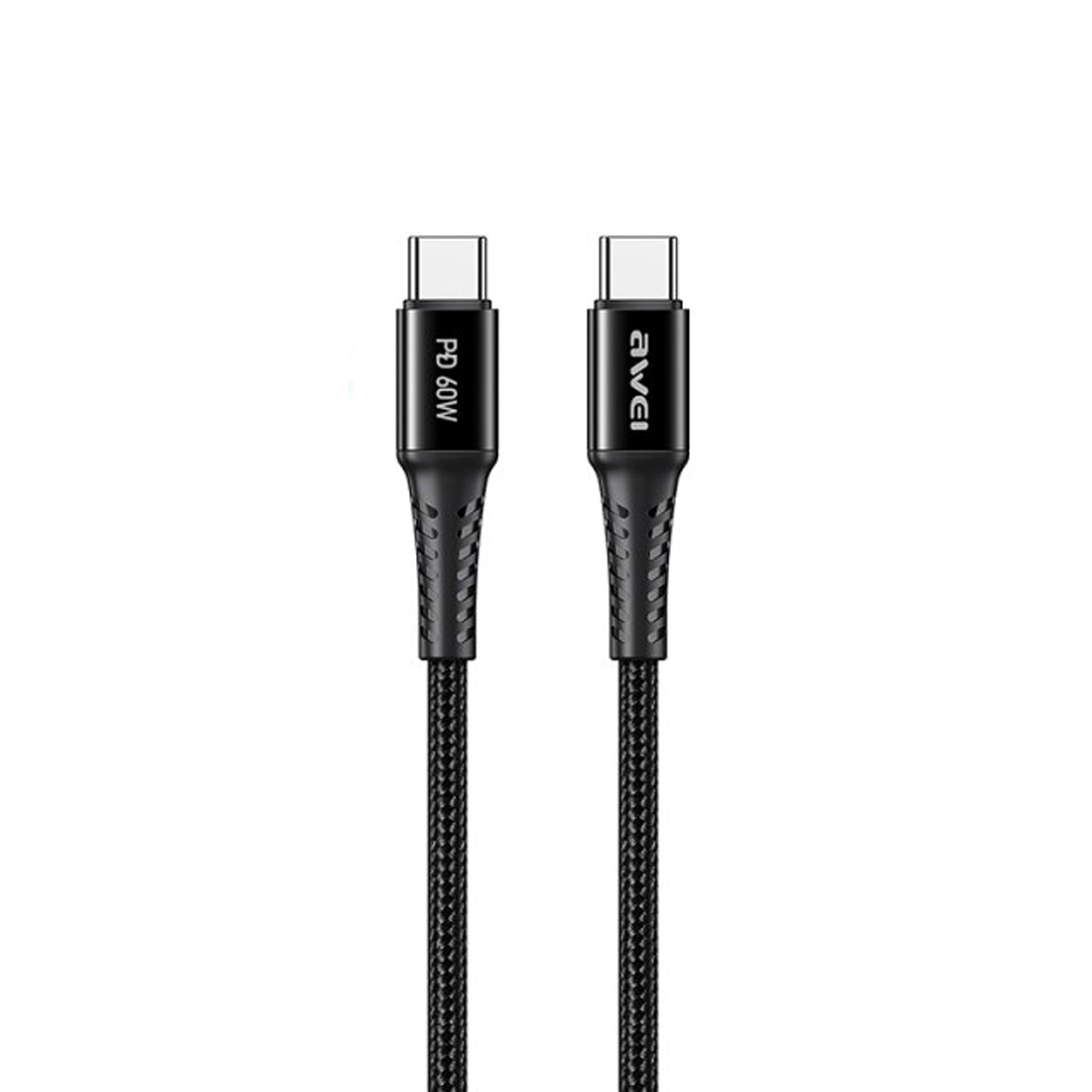 Cable Type-C Vers Type-C 60w Cl-111t Noir Awei