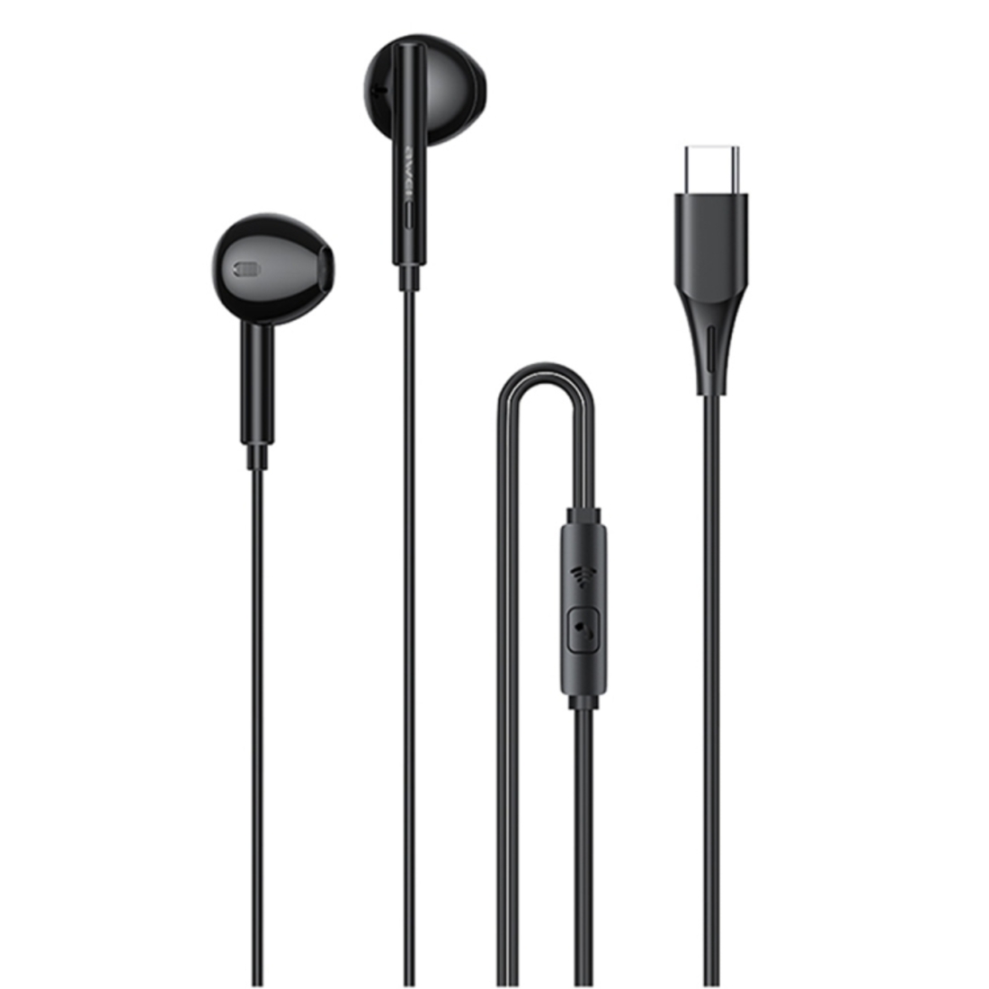 Ecouteurs Filaire Type-C Pc-1t Noir Awei