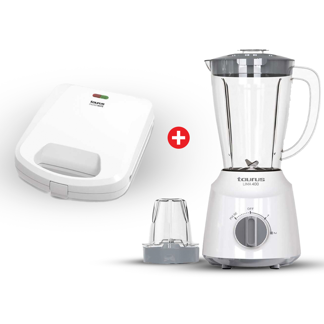 Blender Lima 400w+panini Chicago White 4 Tranches