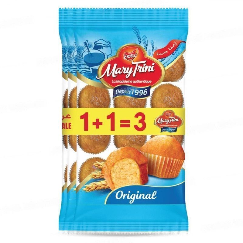 Madeleines Mary Trini Original 3 paquets x300g - EXCELO