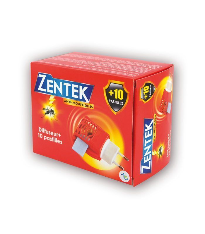 Diffuseur électrique anti-moustiques avec 10 pastilles - ZENTEK