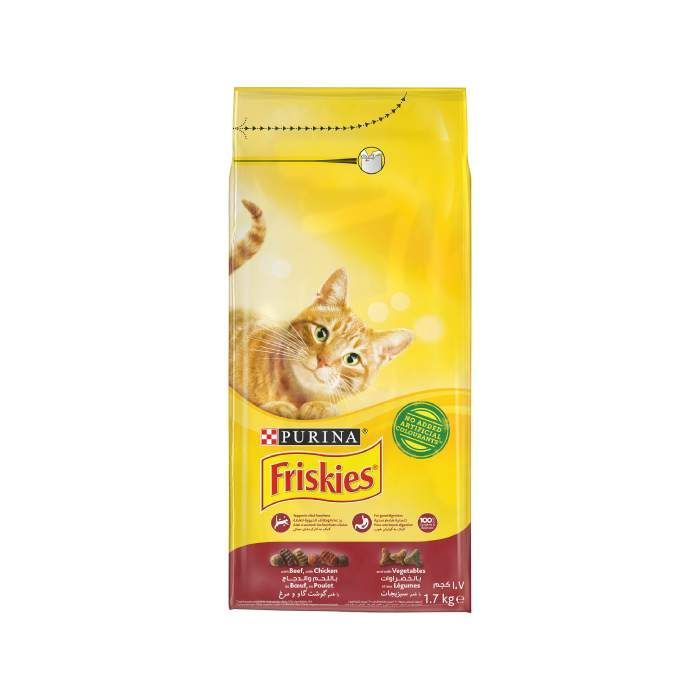 Croquettes au bœuf, au poulet et aux légumes pour chat adulte 1,7Kg - FRISKIES