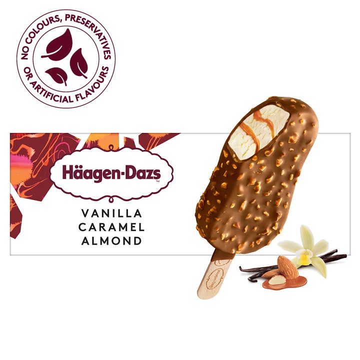 Haägen-Dazs bâtonnet de glace vanille caramel amande 80g