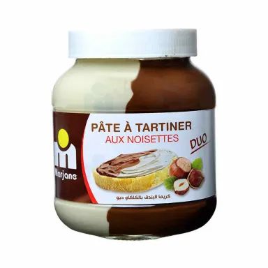 Pâte à tartiner aux noisettes et au cacao duo 750g - MARJANE