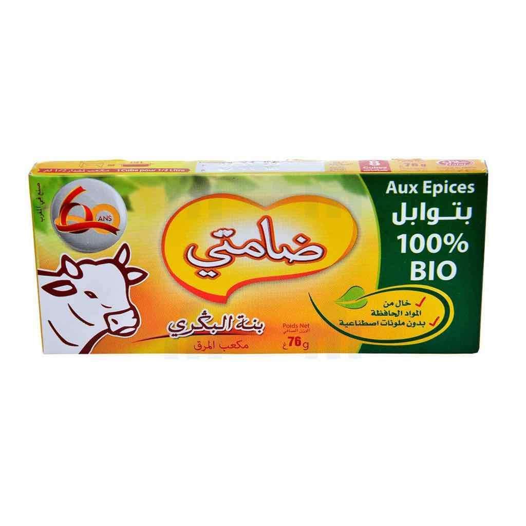 Bouillon arôme bœuf aux épices 100% bio Damti x8 cubes 76g - IDÉAL