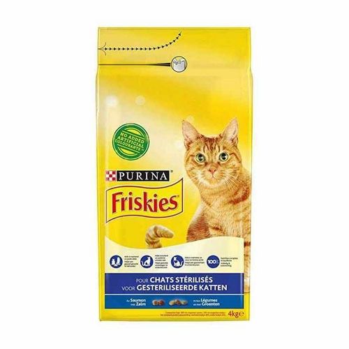 Croquettes au saumon et aux légumes pour chat adulte stérilisé 1,5Kg - FRISKIES