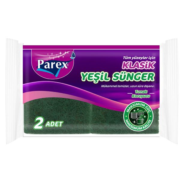 Eponges grattantes vert epaisses x2 - PAREX
