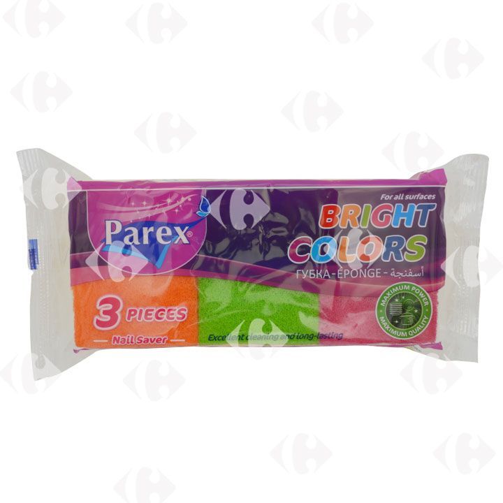 Eponge pour toutes les surfaces Couleurs vives x3 - PAREX