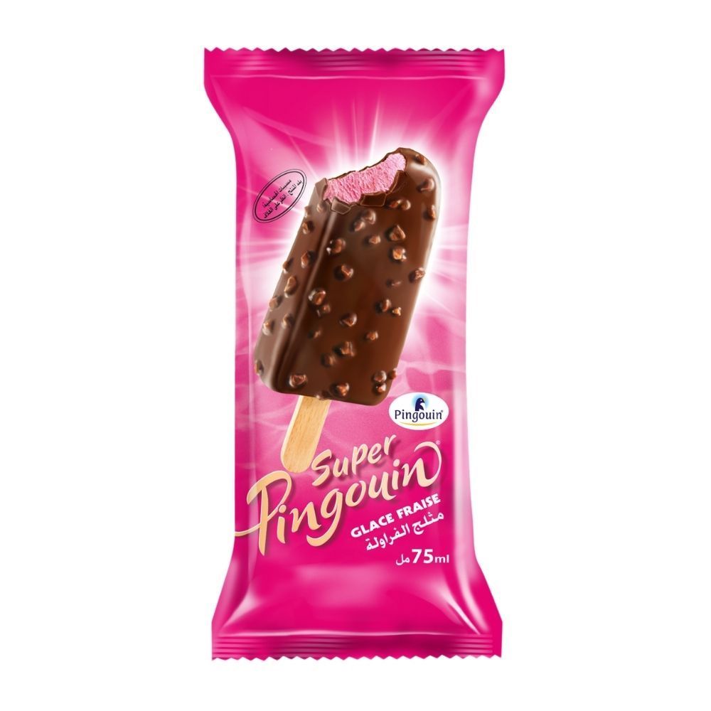 Pingouin bâtonnet de glace super fraise 75ml