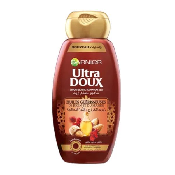 Shampoing huiles guérisseuses de ricin et d'amande 200ml - ULTRAS DOUX