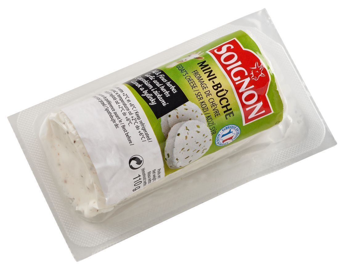 Fromage de chèvre mini-bûche ail fines herbes 110g - SOIGNON
