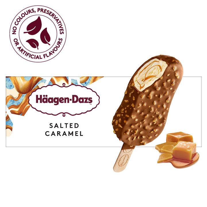Glace Haagen Dazs Batonnet Caramel Beurre Salé 80 ML