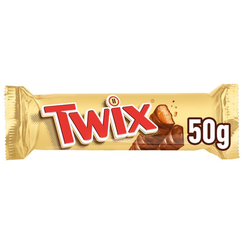 Barres de chocolat et caramel Twix 50g - TWIX