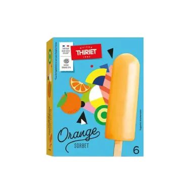 Thiriet bâtonnets de glace sorbet orange 6x55ml