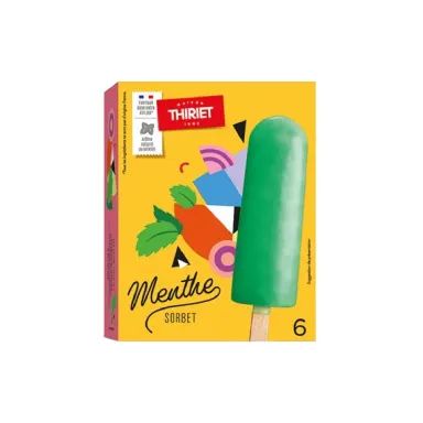 Thiriet bâtonnets de glace sorbet menthe 6x55ml