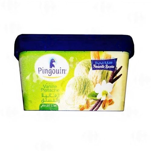 Pingouin bac de crème glacée vanille pistache 1L