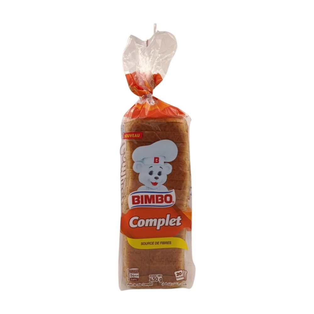 Pain de mie complet format standard x20 tranches 430g - BIMBO