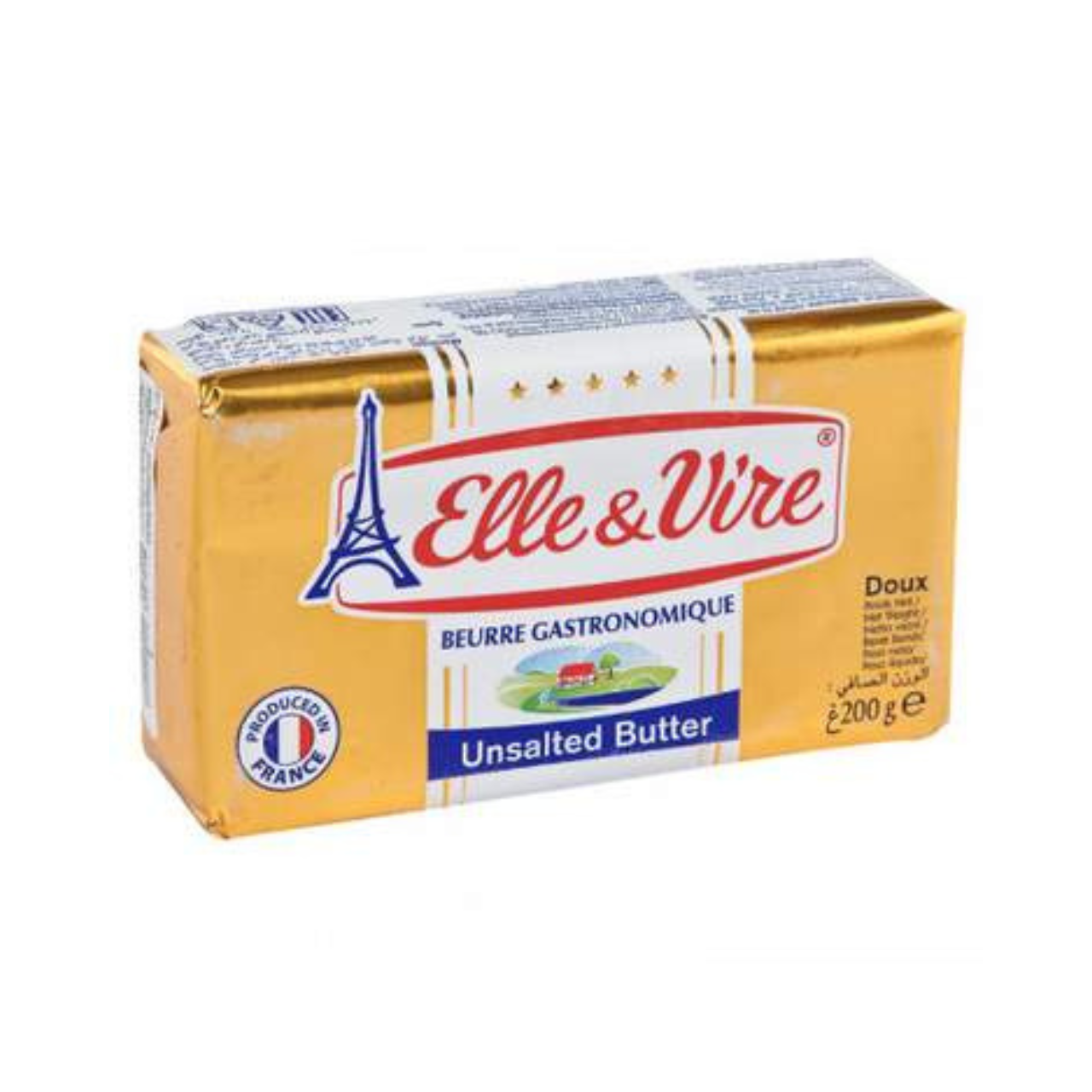 Beurre gastronomique doux en plaquette 200g - ELLE & VIRE