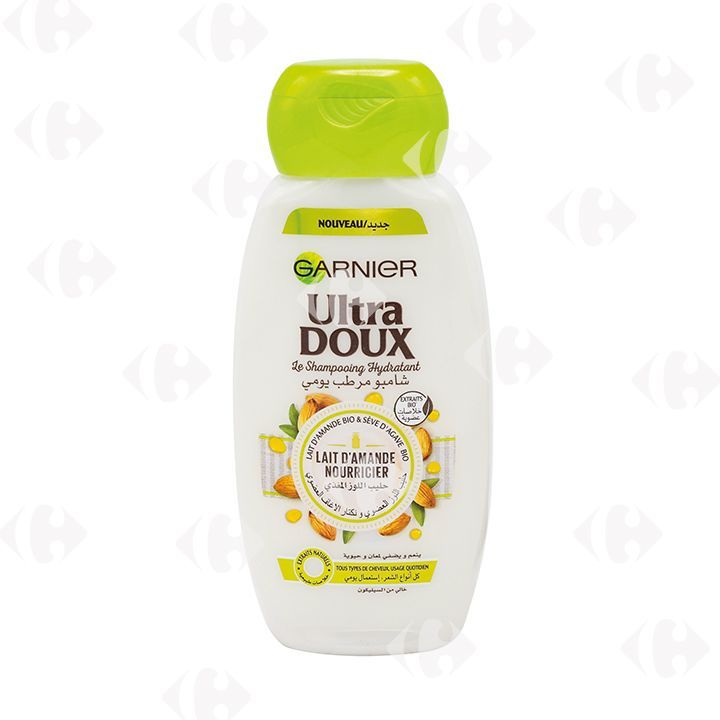 Shampoing hydratant lait d'amande nourricier 200 ml - ULTRA DOUX