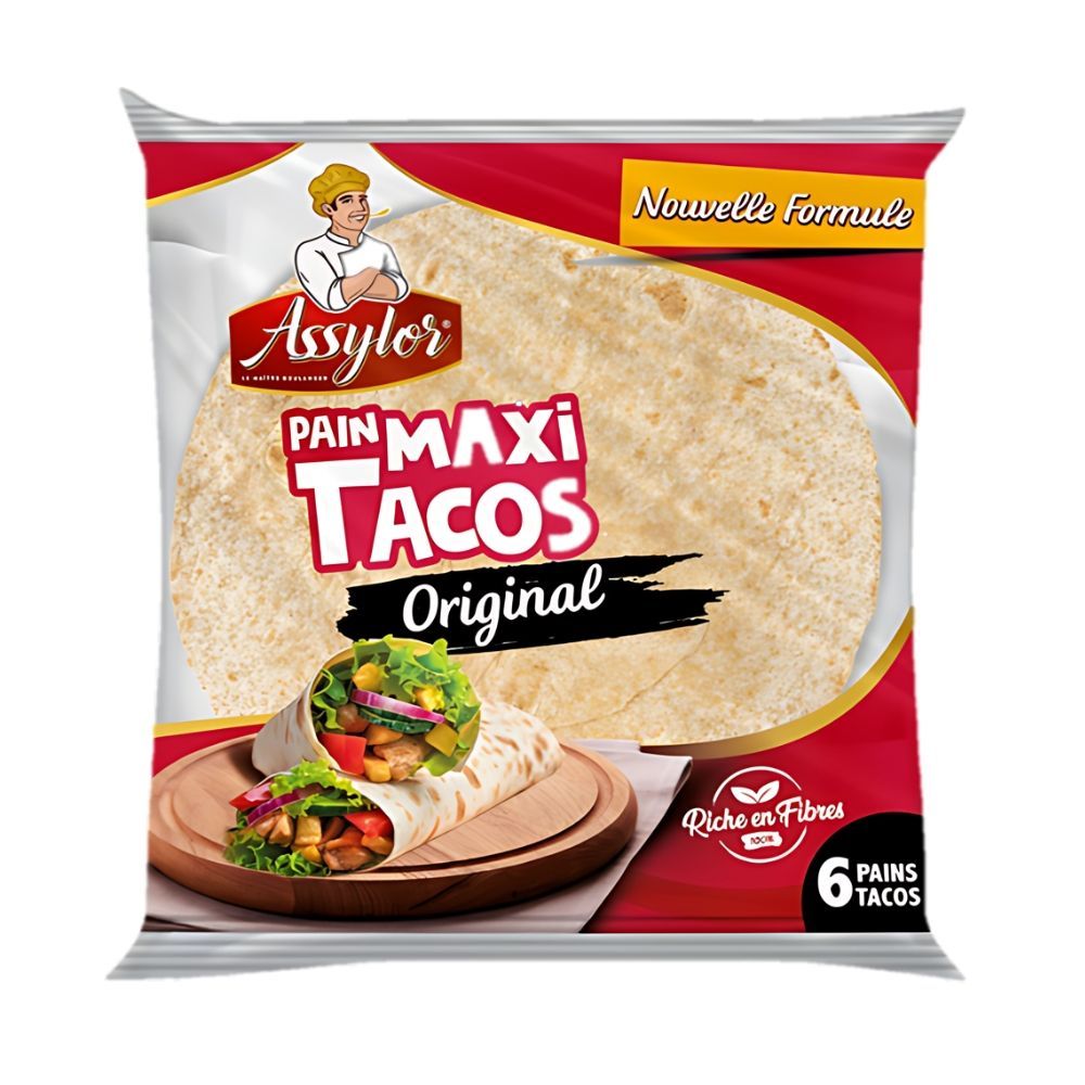 Pain tacos Maxi x6 pièces 510g - ASSYLOR