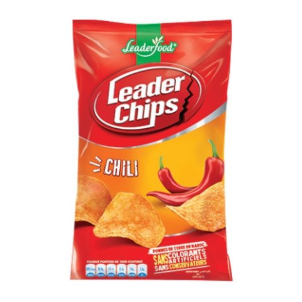 Leader chips saveur chili 85g - LEADER FOOD