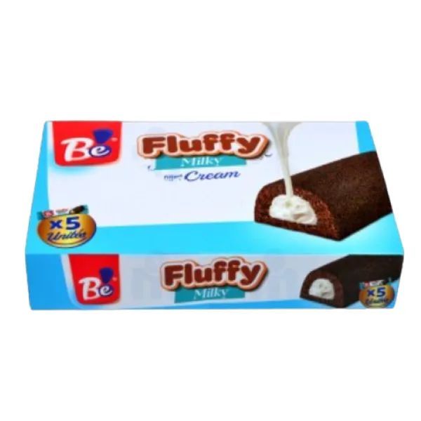 Pack cake au cacao fourré crème lait x5 Fluffy 225g - BE