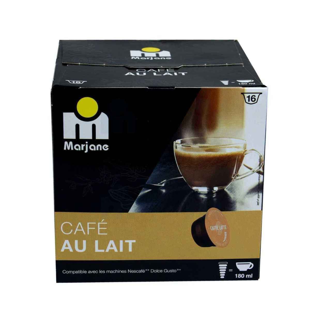 Capsules de café au Lait x16 pièces Dolce Gusto 160g - MARJANE