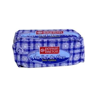 Beurre demi-sel au sel de mer avec cristaux en plaquette 250g - PAYSAN BRETON