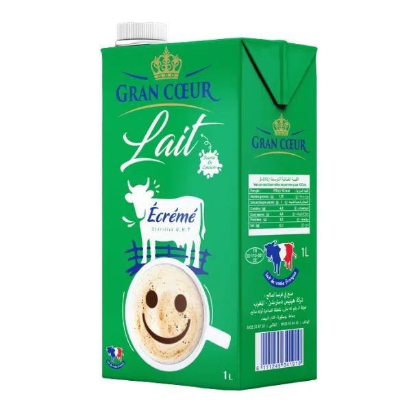 Lait UHT écrème 1L - GRAND CŒUR