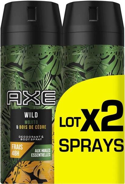 Déodorants parfum Mojito et bois de cèdre 2x150ml - AXE