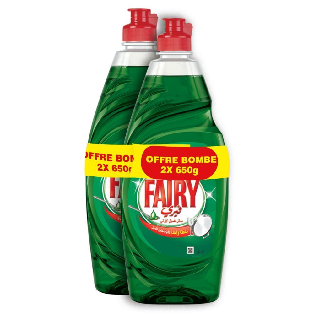 Pack 2 Fairy Concentrate Org  650g  2 Me  -50%