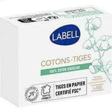 Cotons-tiges 100% coton douceur x200 unités - LABELL