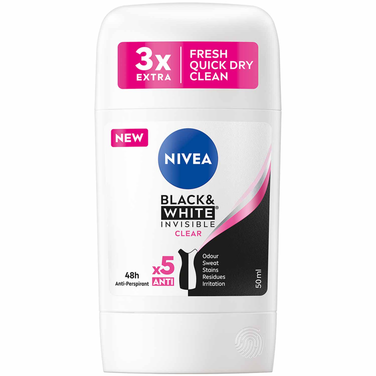 Déodorant stick black & white invisible original 50ml - NIVEA