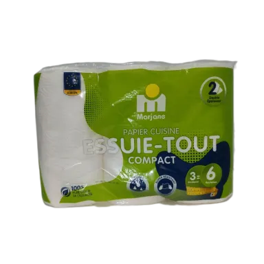 Essuie tout compact 2 plis 3=6 - MARJANE