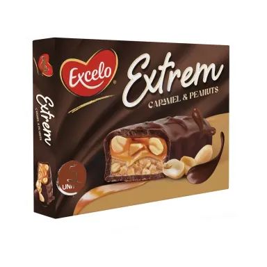 Barre caramel et peanuts Extrem 36g x5 unités - EXCELO